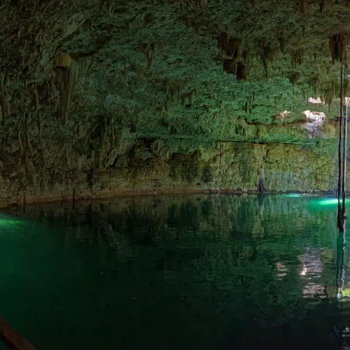 An underground pond
