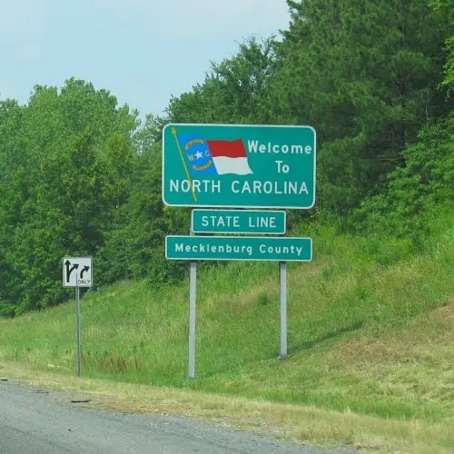 North Carolina welcome sign