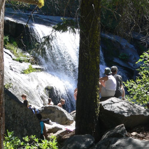 People sat close to Carlon Falls