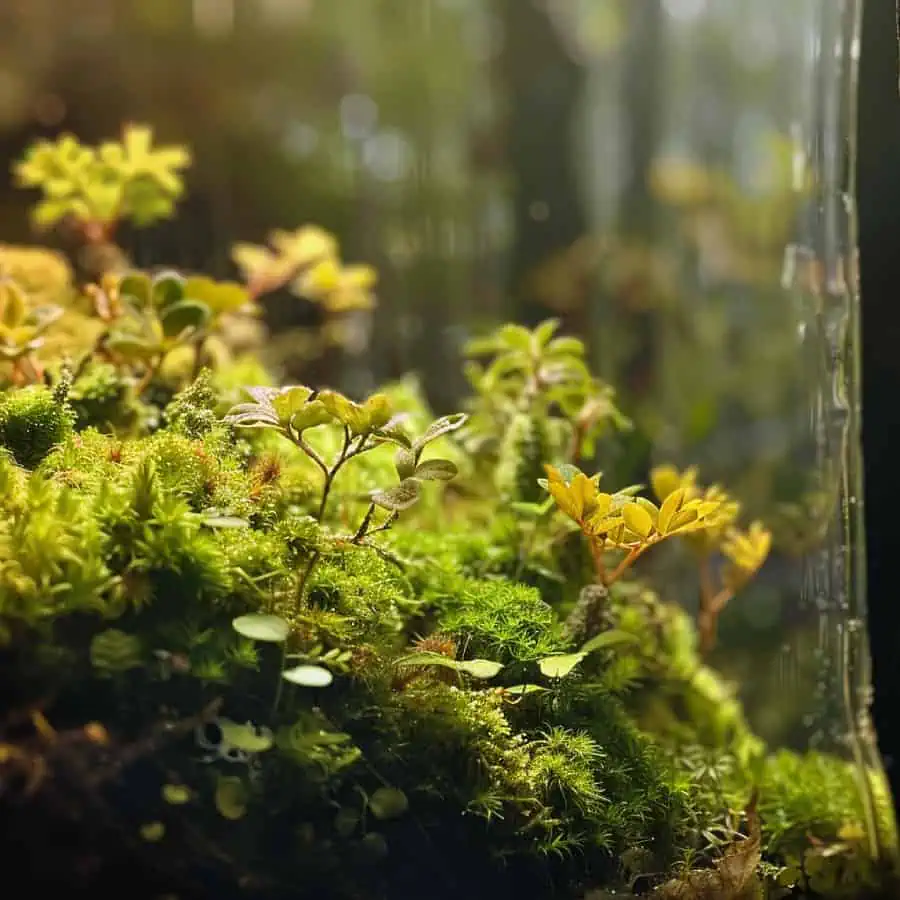 Moss in terrarium