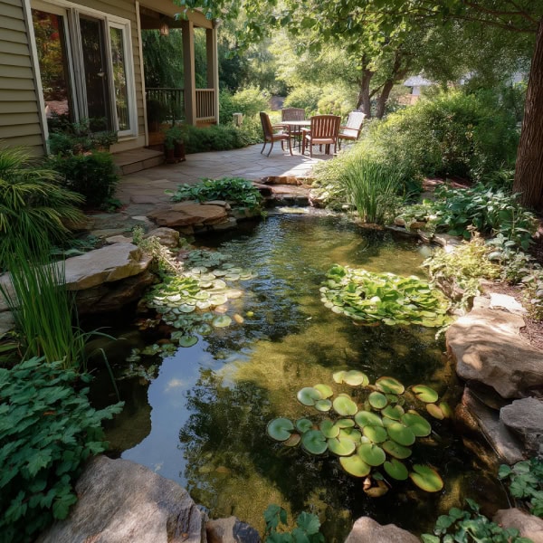 Eco-friendly patio pond
