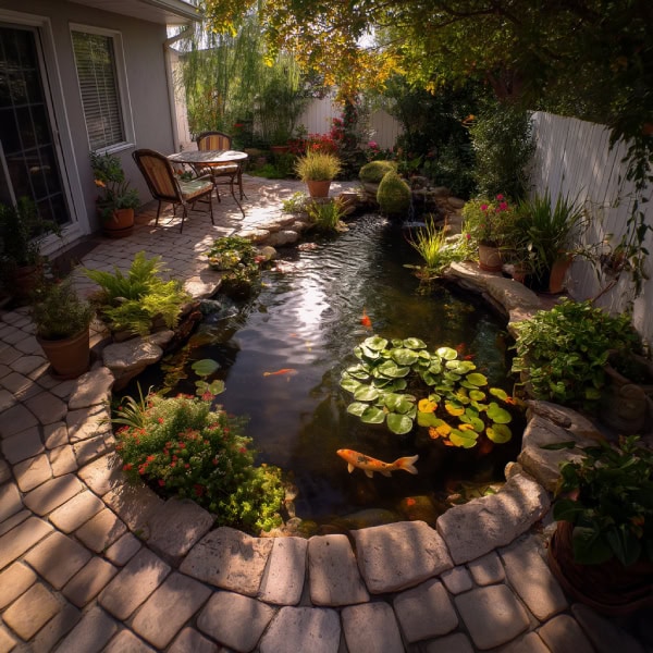 Koi patio pond