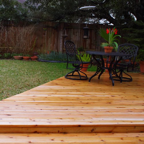 Cedar decking