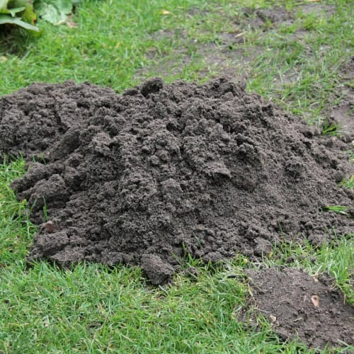 Dirt from digging a pond