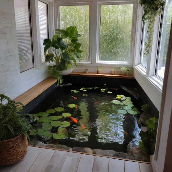 Indoor goldfish pond
