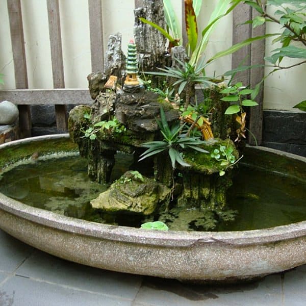 Indoor stone basin pond